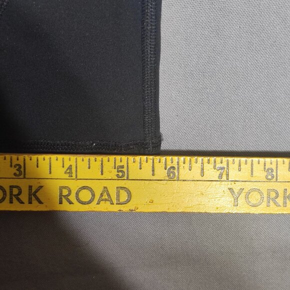 Lululemon Run Inspire Crop II pants women's sz 8 Black / Tonka Stripe Angle Blue - Picture 13 of 14